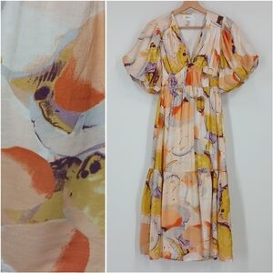 Japna Printed Empire Midi Dress